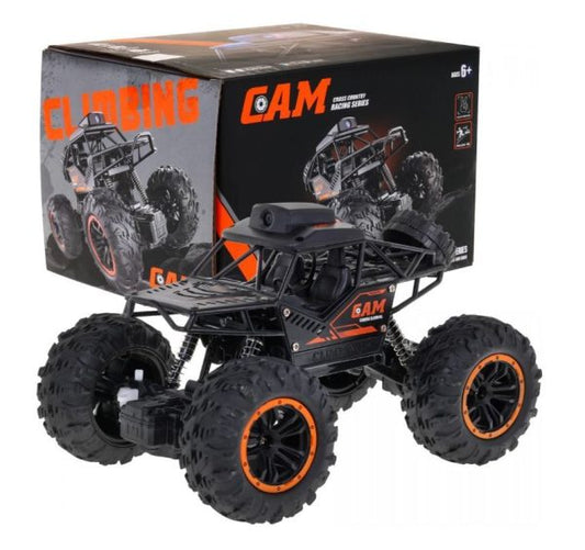 Remote Control Off-Road Car with HD FPV Camera – Rechargeable RC Truck (Black)