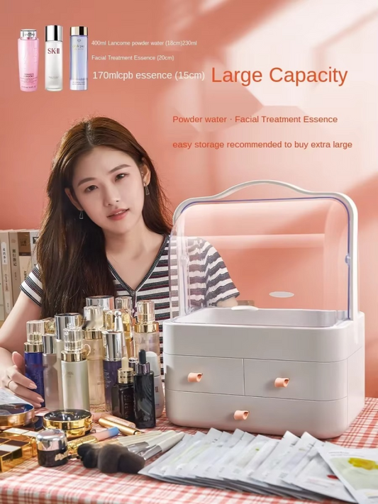Multi-functional Acrylic Cosmetic Organizer With Multiple Drawers – Elegant Storage Solution For Makeup, Skincare Products, And Beauty Accessories – Random Color