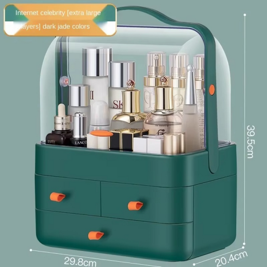 Multi-functional Acrylic Cosmetic Organizer With Multiple Drawers – Elegant Storage Solution For Makeup, Skincare Products, And Beauty Accessories – Random Color
