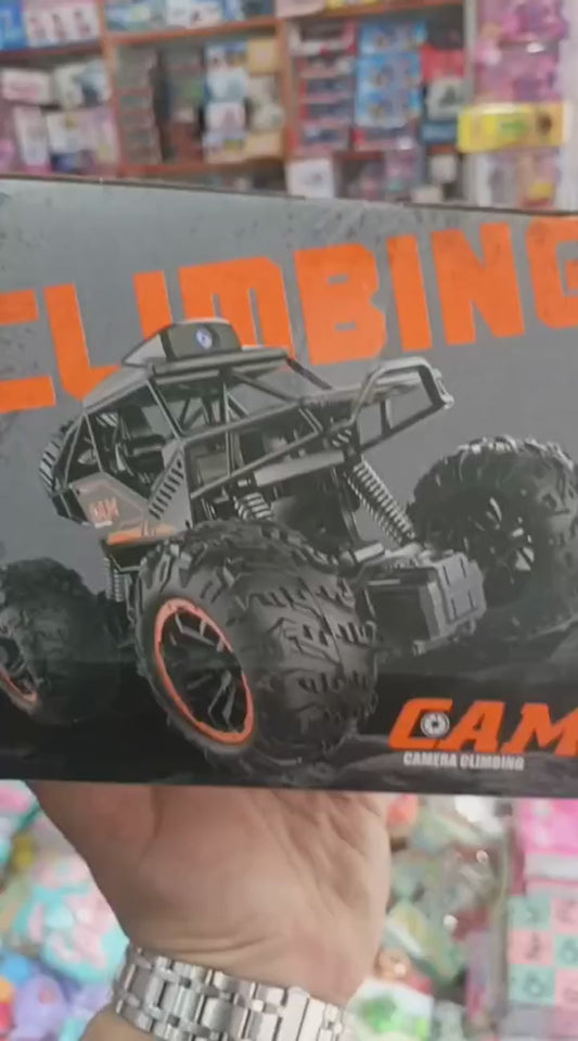 Crawler Cross Country Car With Camera | Remote Control Car With Camera Wifi 720p Hd Fpv Camera, 2.4ghz 1:18 Scale Off-road Remote Control Rechargeable Monster Truck Toys For Boys – Color Black | Toys For Kids | Remote Control Car | Rc Car |