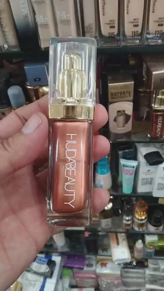 Huda Beauty N.y.m.p.h. All Over Body Highlighter – Liquid Illuminator For Face, Body & Legs – Water-based, Long-lasting Glow – 35 Ml